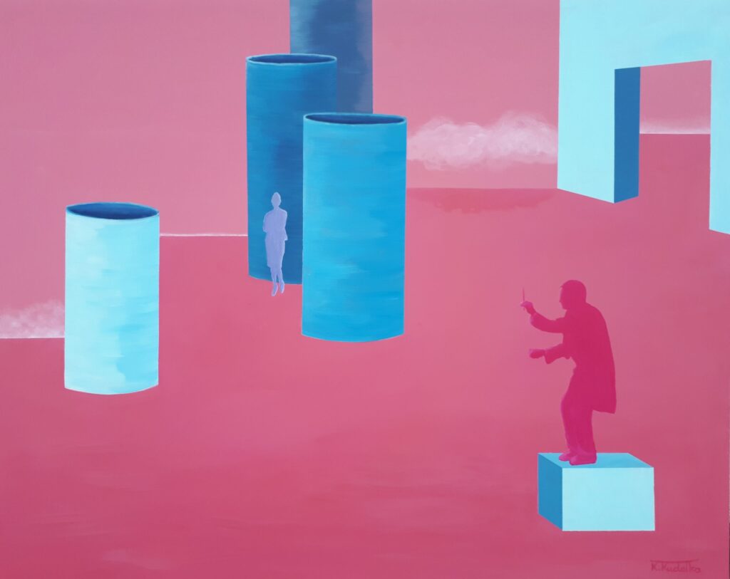 K. Kudełka, Koncert, 80x100cm, akryl na płótnie, 2024