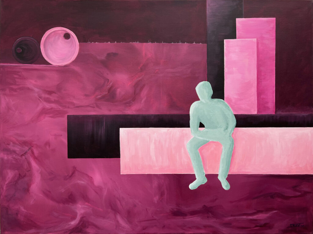 K.Kudełka_Dotyk ciszy, 120x90cm, akryl na płótnie 2022