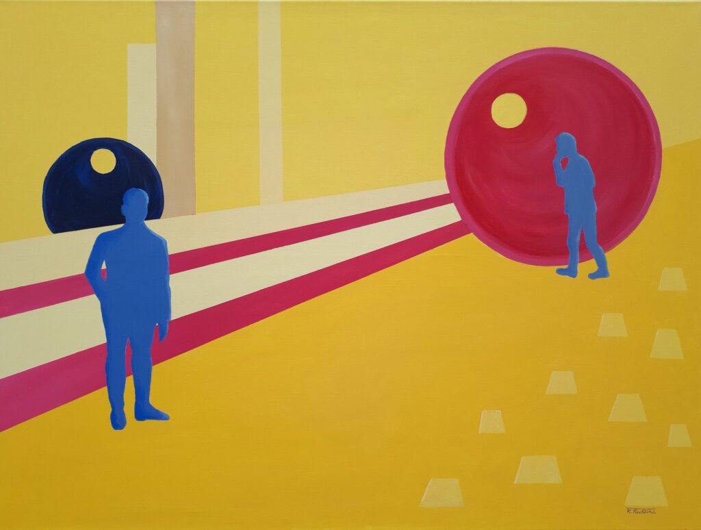 Katarzyna_Kudełka_Kontakt_120x90cm, akryl na płótnie_2022