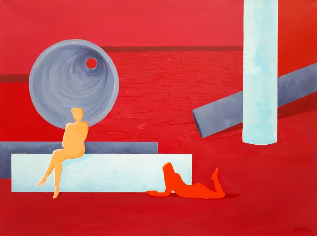 Katarzyna_Kudełka_Na krawędzi słowa_120x90cm_akryl na płótnie_2022