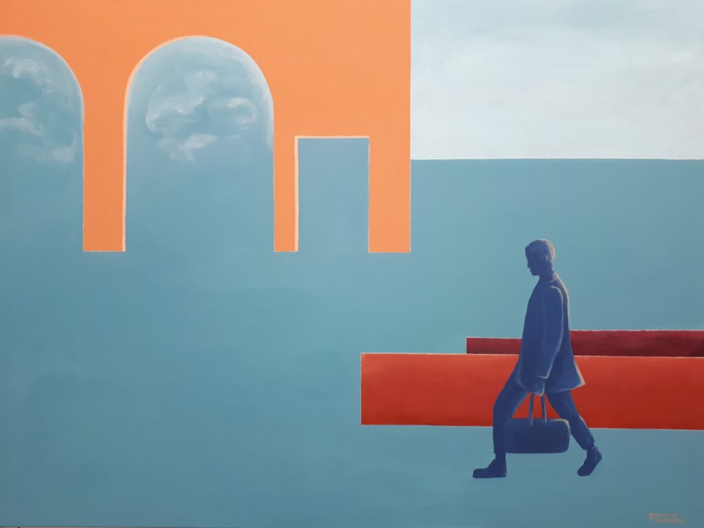 Poranek, 120x90cm, akryl na płótnie, 2023